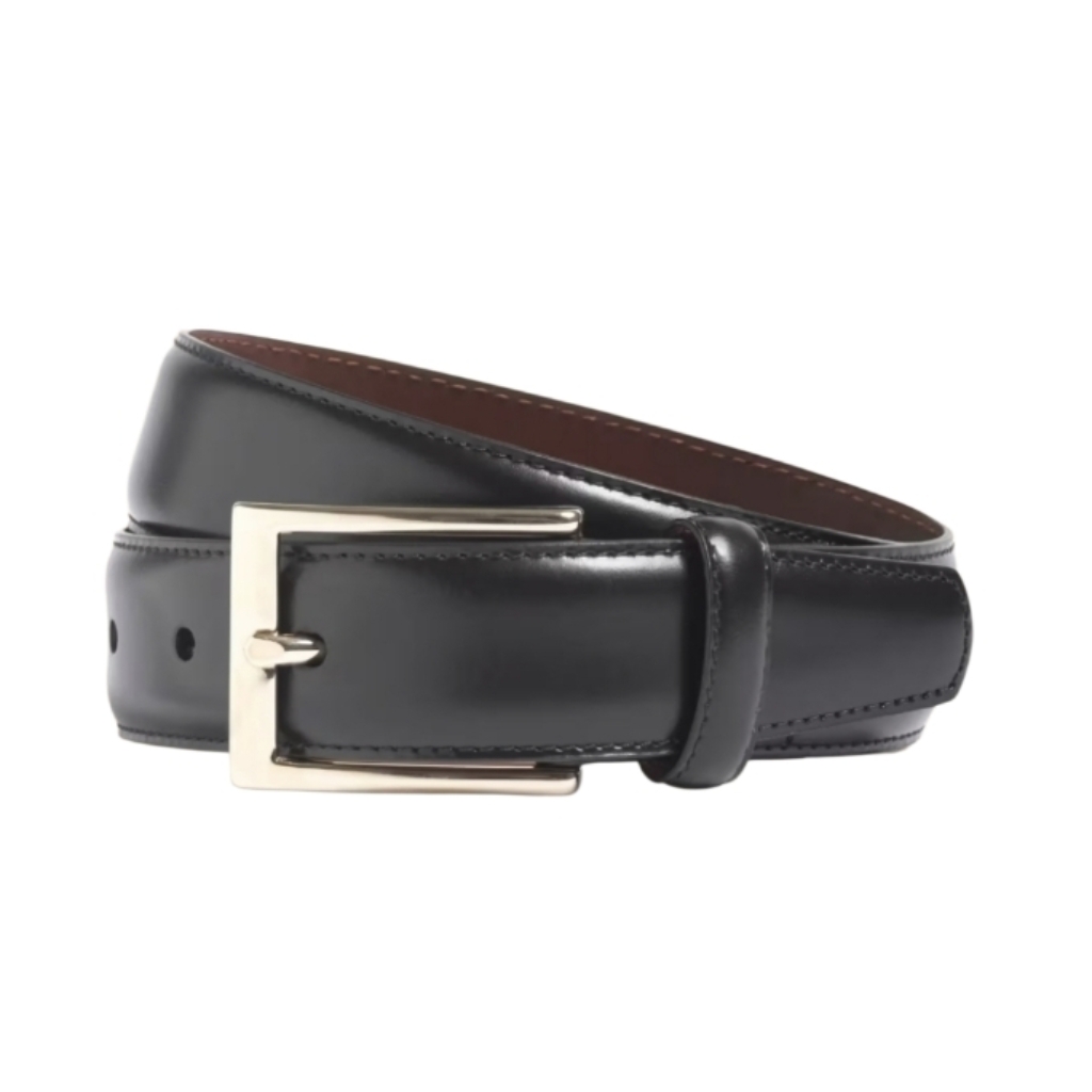 Brooks Brothers Exclusively Made For United Black Leather Belt Size Medium